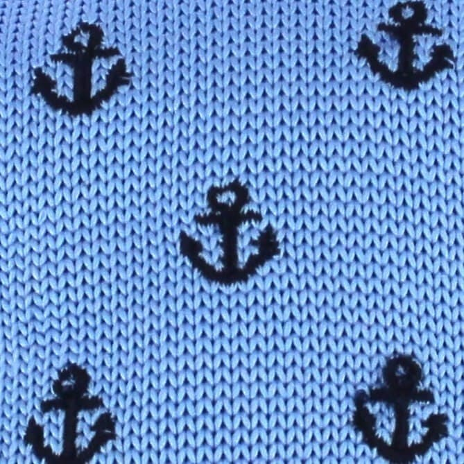 Corbata Punto Anclas Azul Celeste