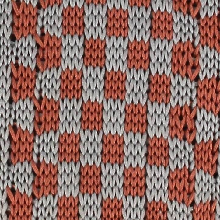 Corbata Punto Cuadros Gris y Marrón