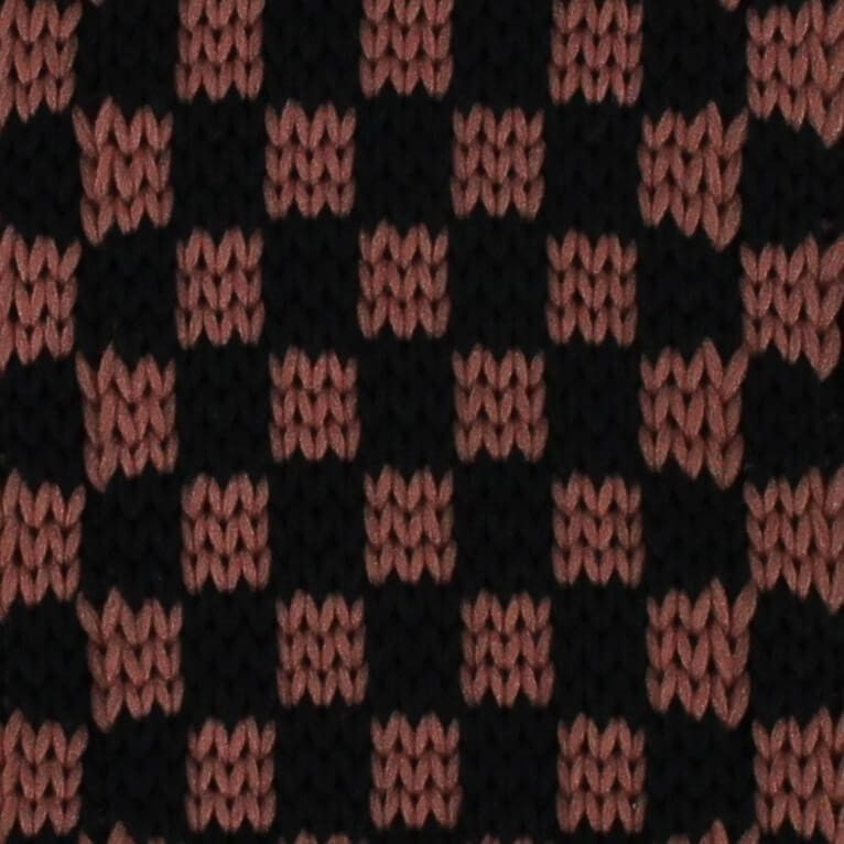 Corbata Punto Cuadros Marrón Oscuro y Claro