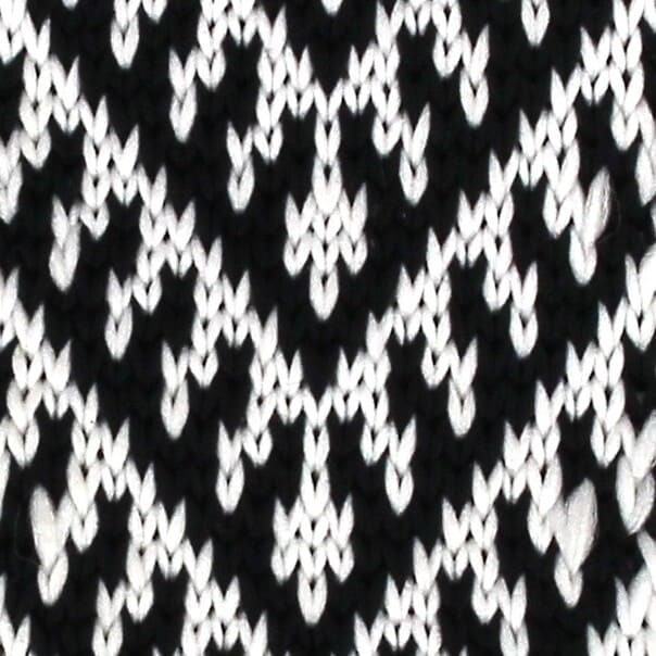 Corbata Punto Estampada Negra y Blanca