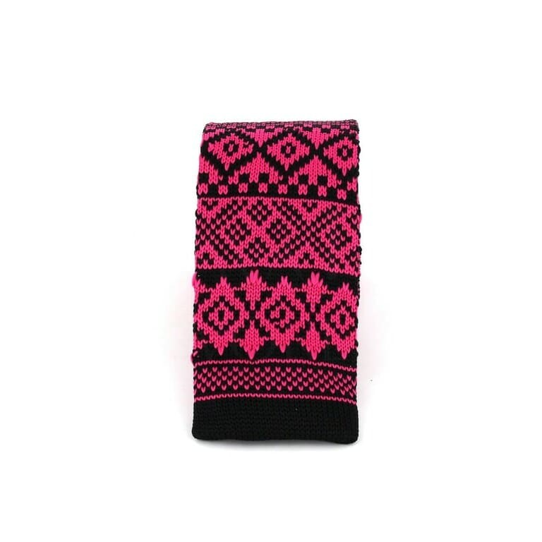 Corbata Punto Negra Estampado Invernal