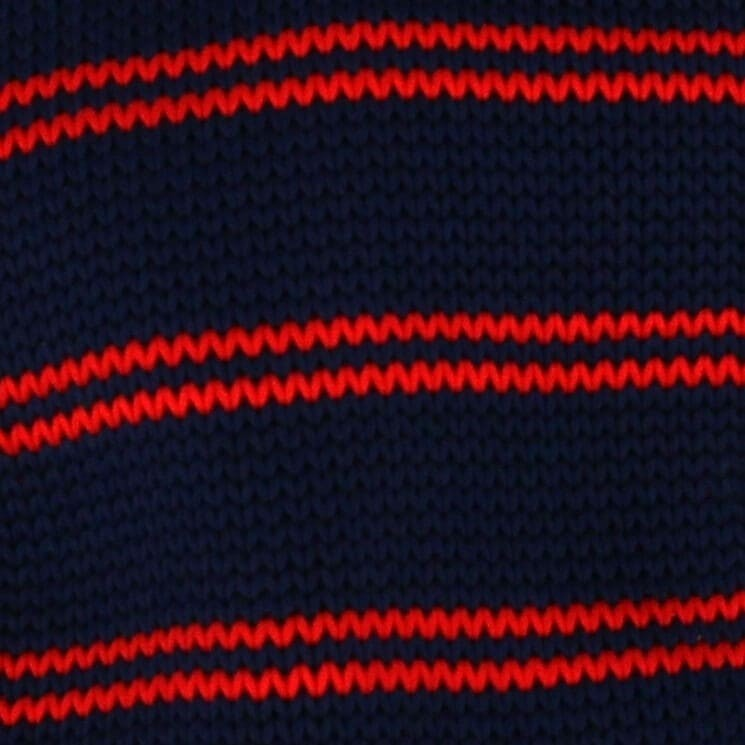 Corbata Punto Rayas Azul Oscuro
