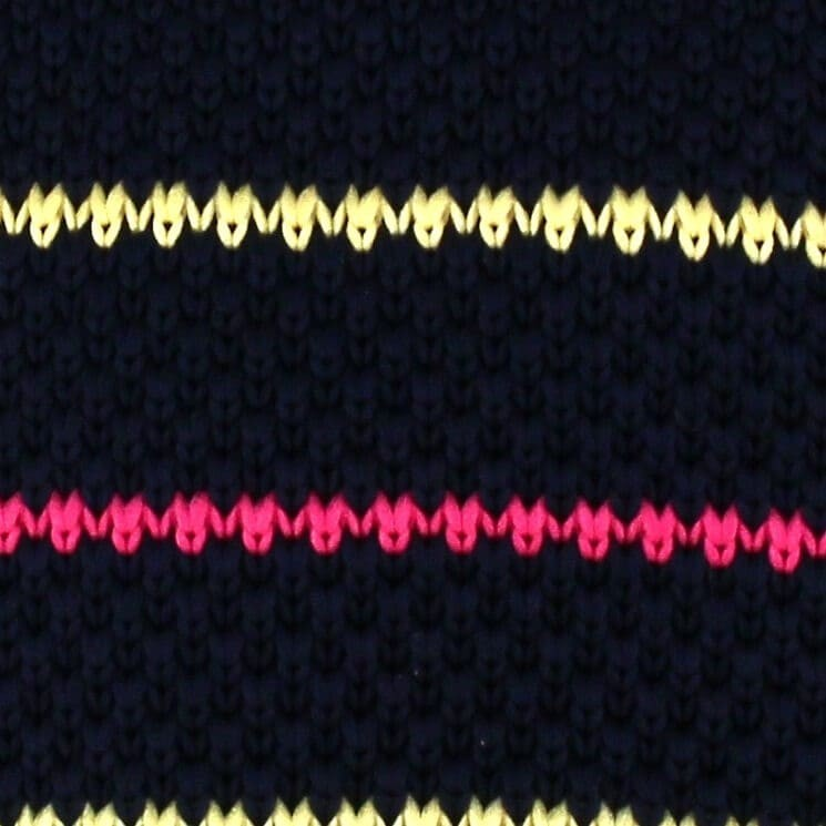 Corbata Punto Rayas Azul Oscuro
