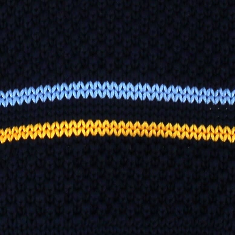 Corbata Punto Rayas Azul Oscuro