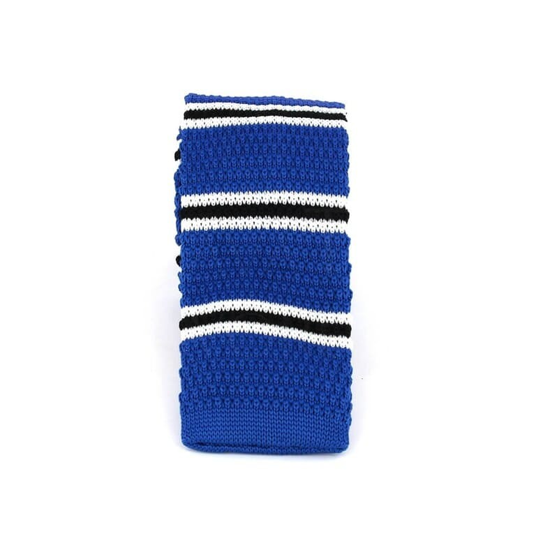 Corbata Punto Rayas Finas Azul
