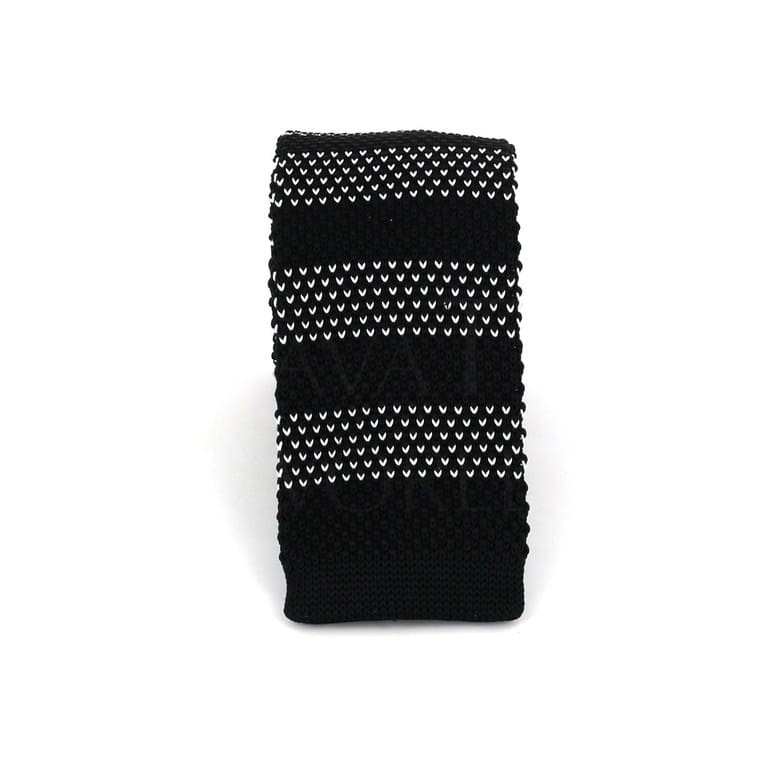 Corbata Punto Rayas Moteadas Negra