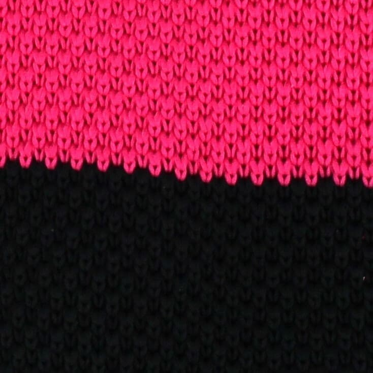 Corbata Punto Rayas Rosa y Negra