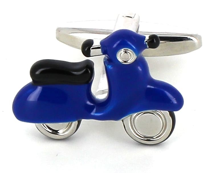 Gemelos Moto Scooter Vespa Azul