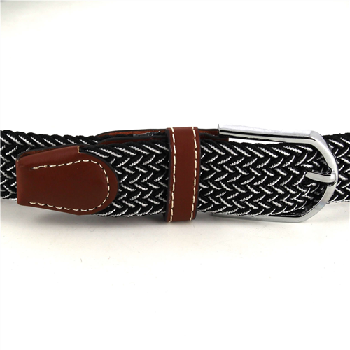 Cinturón Elástico Negro y Blanco
