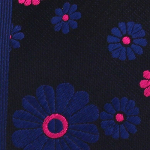 Corbata Estrecha Estampado Flores Azul