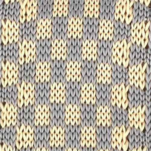 Corbata Punto Cuadros Gris y Beige