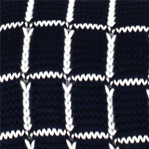 Corbata Punto Cuadros Negra y Blanca