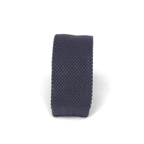 Corbata Punto Lisa Gris Oscuro