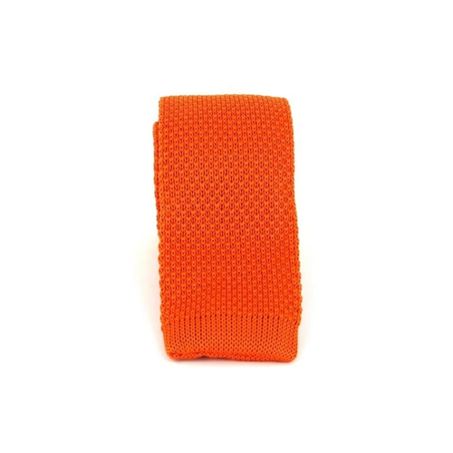 Corbata Punto Lisa Naranja