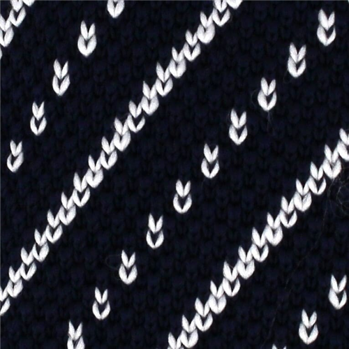 Corbata Punto Rayas Diag. Azul Marino y Blanca