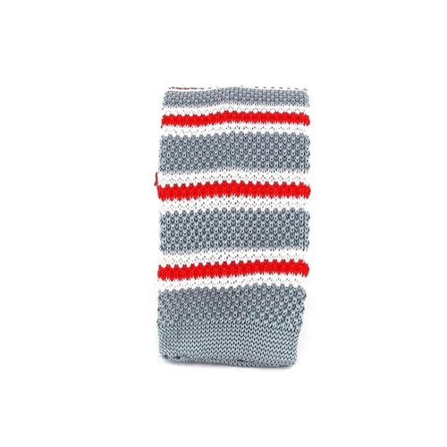 Corbata Punto Rayas Finas Gris