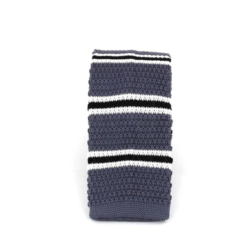 Corbata Punto Rayas Finas Gris