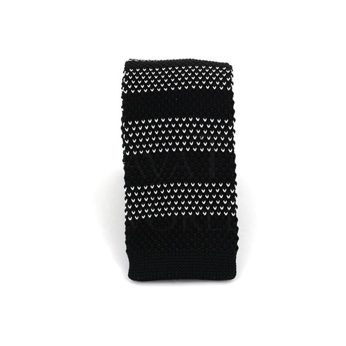 Corbata Punto Rayas Moteadas Negra