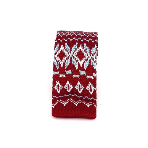 Corbata Punto Roja Estampado Invernal