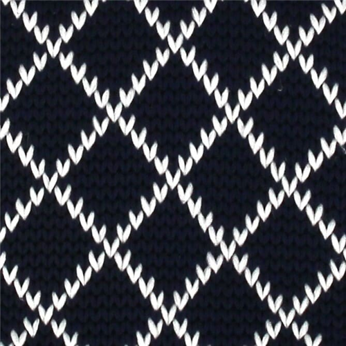 Corbata Punto Rombos Azul Oscuro