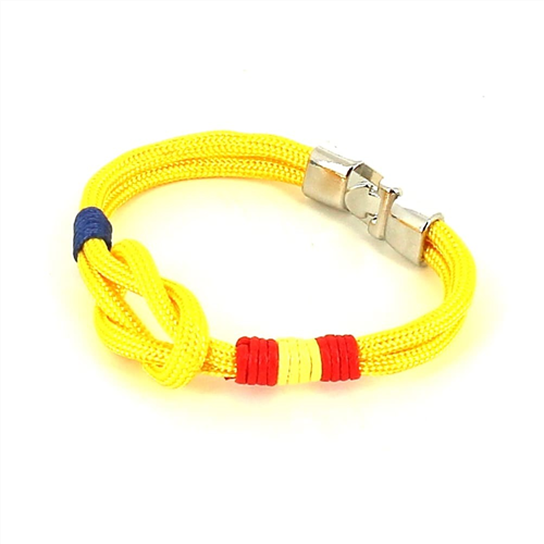 Pulsera Nudo Amarillo con Bandera España