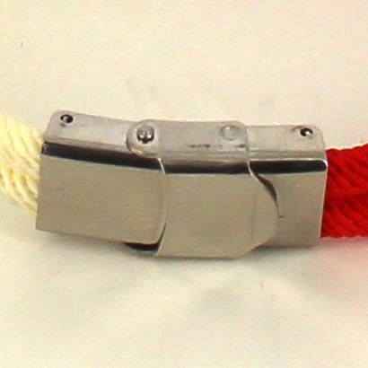 Pulsera Nudo Blanco y Rojo