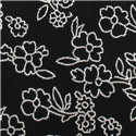 Corbata Estrecha Flores Negra