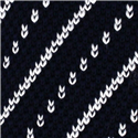Corbata Punto Rayas Diag. Azul Marino y Blanca