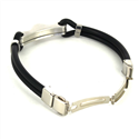 Pulsera Acero y Caucho Negro