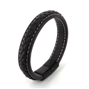Pulsera Cuerda Cuero Marrón Oscuro