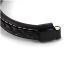 Pulsera Cuerda Cuero Marrón Oscuro