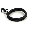 Pulsera Cuero Trenzada Negra