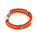 Pulsera Cuero Trenzado Bandera España