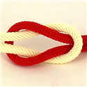 Pulsera Nudo Blanco y Rojo