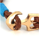 Pulsera Trenzada Cuero con Ancla