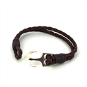Pulsera Trenzada Cuero con Ancla