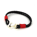 Pulsera Trenzada Cuero con Ancla