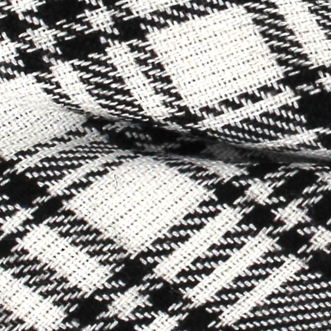 Pajarita Cuadros Escoceses Blanca y Negra