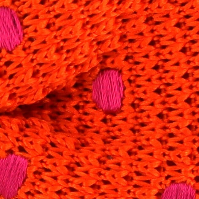 Pajarita Punto Naranja Lunares Magenta