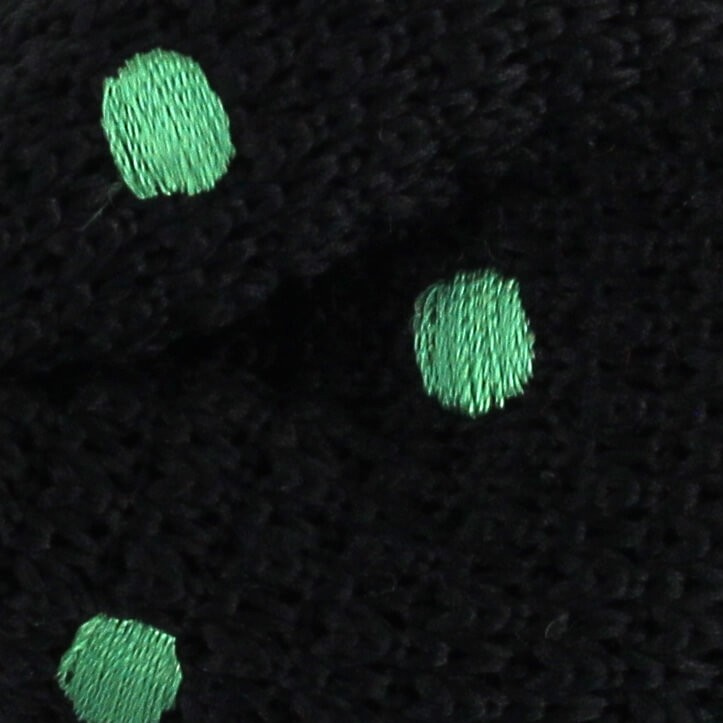 Pajarita Punto Negra Lunares Verdes
