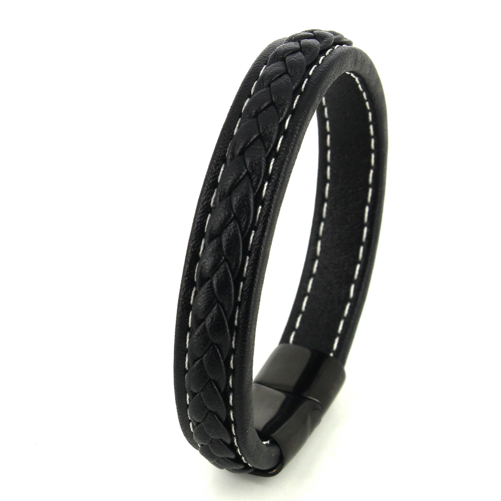 Pulsera Cuerda Cuero Negro II