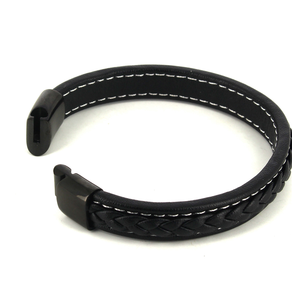 Pulsera Cuerda Cuero Negro II