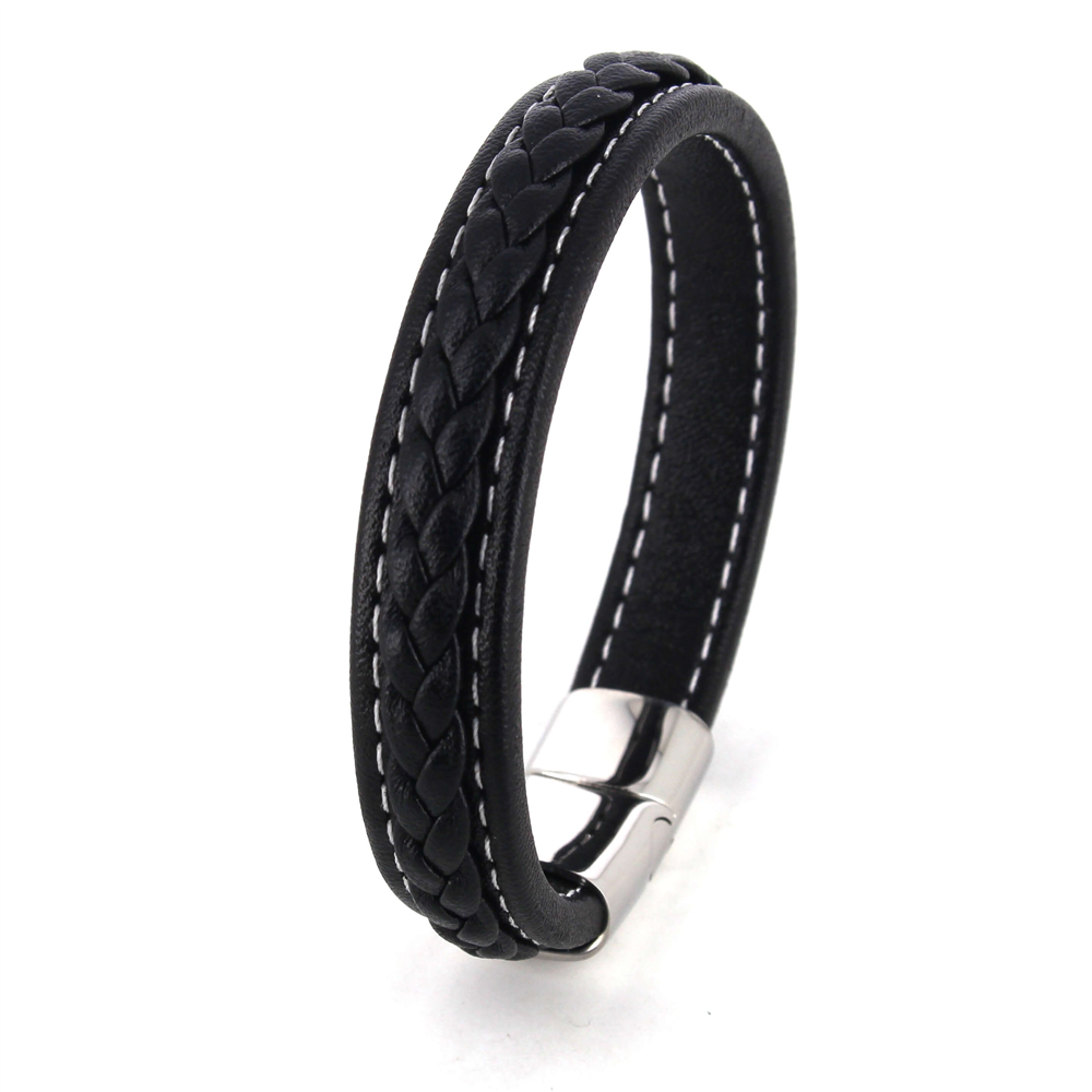 Pulsera Cuerda Cuero Negro III