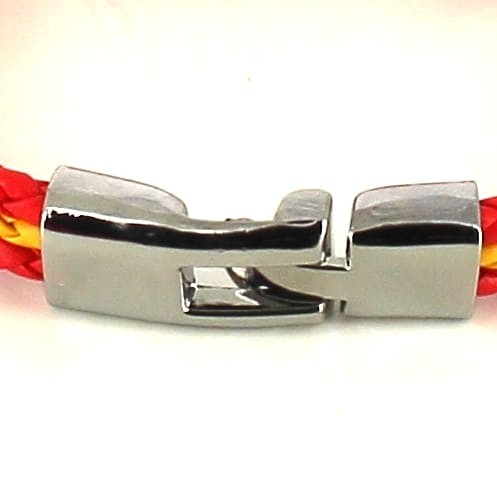 Pulsera Cuero Trenzado Bandera España