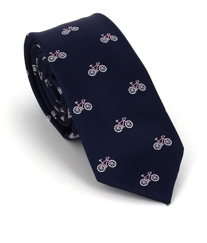 Gravata Estreita Bicicletas Azul