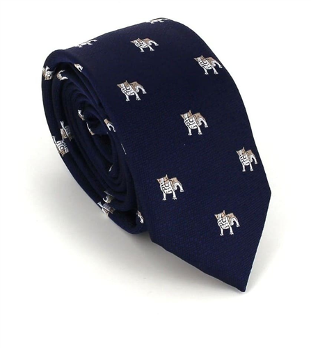 Gravata Estreita Bulldog Azul