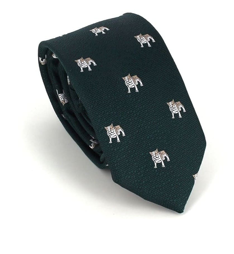 Gravata Estreita Bulldog Verde