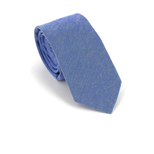 Gravata Estreita Lisa Azul Escuro