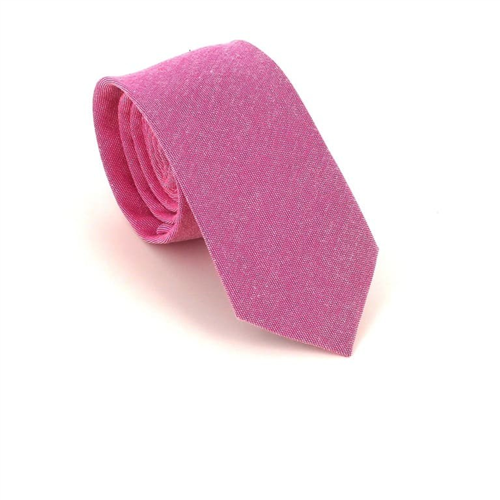 Gravata Estreita Lisa Rosa Escuro