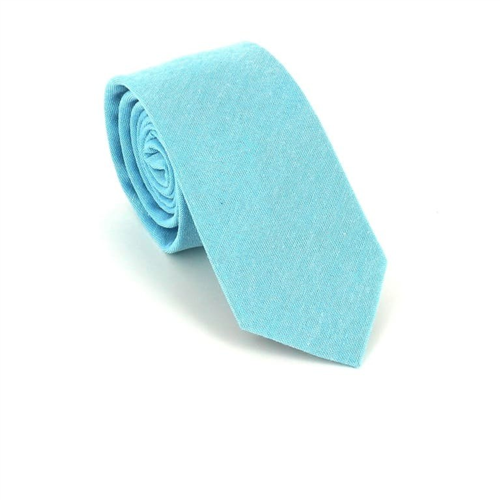 Gravata Estreita Lisa Turquesa